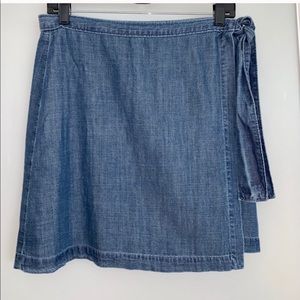 A&F denim wrap skirt
